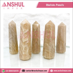 Piedra Lunar curativa Natural, cristal pulido, puntos de Obelisco, al mejor precio, superventas - Product Image 4