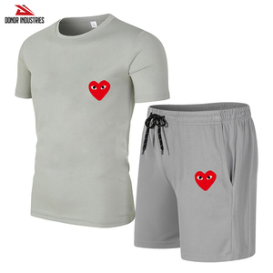 Conjunto Deportivo de Verano para Hombre, Talla Grande, Transpirable, de 2 Piezas, con Camiseta y Pantalones Cortos con Cintura Elástica - Product Image 4