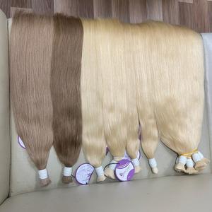 Vente en gros de paquets slaves russes Cheveux humains vierges Cheveux non transformés en vrac Taille droite 6 à 32 pouces ODM OBM - Product Image 5