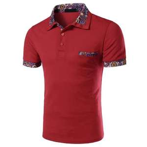Polo AOP de yugo de contraste personalizado orientado a la exportación teñido sólido de manga corta exclusivo de nueva moda para hombres de Bangladesh - Product Image 3