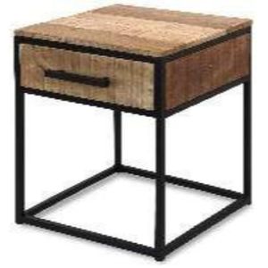 Mueble de Salón Moderno con 1 Cajón, Madera de Mango Sólida, Estilo Rústico, Mueble para el Hogar Ecológico y Duradero - Product Image 1