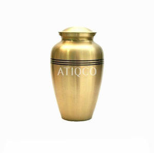 High Quality Elegant Silver Metal Cremation <b>Urn</b> for Human Ashes Memorial Storage for Funeral or Pet Latest & Modern <b>Jar</b> - Product Image 6