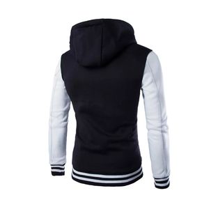 Veste universitaire à capuche sur mesure pour hommes, style hiver décontracté avec fermeture à glissière, rembourrage en coton respirant grande taille - Product Image 2