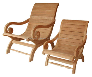 Fauteuil paresseux d'intérieur en bois massif, meuble en teck de haute qualité, style indonésien - Product Image 4