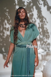 Robe de soirée en coton grande taille pour femmes, nouveau style, africain, manches courtes, fente haute, vêtement d'hiver, lin, Kaftan - Product Image 3