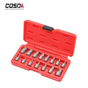 15PCS Screw Extractor set ritorto con testa conica rimuovere indossato