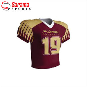 ชุดอเมริกันฟุตบอลสำหรับผู้ชายระบายอากาศสีดำพิมพ์ลายขนาดพิเศษชุดอเมริกันฟุตบอลออกแบบได้ตามต้องการ - Product Image 1