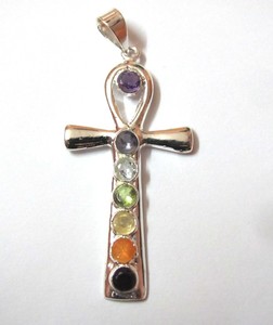 Fournisseur de pendentifs Ankh Chakra : Pendentifs Ankh Chakra à vendre - Product Image 1
