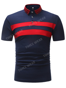 เสื้อโปโลสลิมฟิตสำหรับผู้ชาย,ลายทางคอปกทรงพอดีตัว - Product Image 2