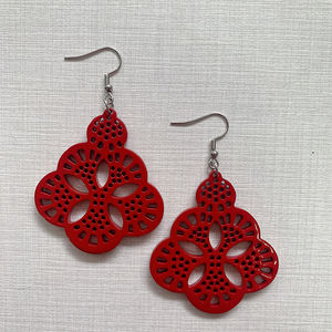 Boucles d'oreilles pendantes en corne de buffle personnalisées 2026, motif croix mignon, bijoux tendance pour mariages et fêtes, vente chaude - Product Image 5