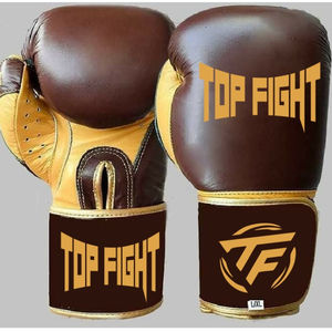 Nuevos guantes de boxeo de cuero metálico de piel de vaca genuina profesional equipo Premium hecho en Pakistán - Product Image 2