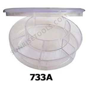 Contenedor de plástico Caja redonda de 5 compartimentos Tamaño: 3 "X3/4" herramienta de joyería para hacer una herramienta profesional de alta calidad - Product Image 2