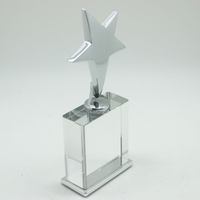 Naturelle, cristal, étoile en métal moulé, exquis, plaqué argent