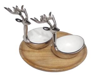 Bandejas de ciervo de metal dorado Vajilla de aluminio Modelo Técnica de fundición - Product Image 4