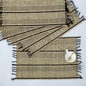 1 pièce de napperon rectangulaire en rotin tissé, décoration de table, 40x28 cm, plateau chargeur, naturel - Product Image 5