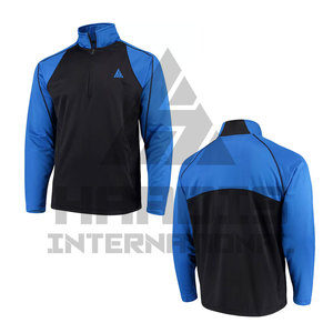 <b>Men</b> Custom Printed Logo Stand Collar <b>Half</b> Zipper Canvas <b>Jacket</b> Polyester Breathable Quick Dry Winter Streetwear - Product Image 1
