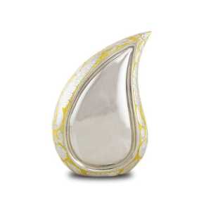 มุกโลหะสีขาวและสีฟ้ารูปหัวใจขนาดใหญ่น้ำตาสำหรับผู้ใหญ่และสัตว์เลี้ยงสุนัขเถ้ากระดูกที่ระลึกโกศที่ระลึกโกศศพขี้เถ้า - Product Image 3