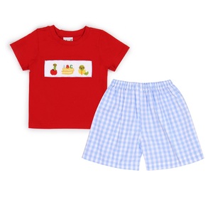 Adorabile Bookworm Boy Set corto 100% cotone abbigliamento estivo per bambini ODM ragazze Mix tessuto all'ingrosso da Vietnam BB1122 - Product Image 5