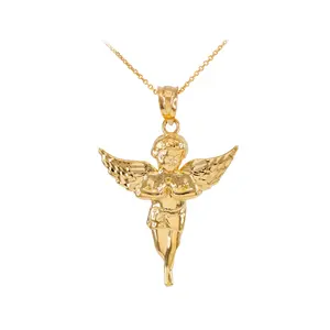 Manufacture Custom Gold Angel Necklace Pendant