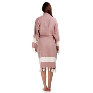 Albornoz turco de algodón 100%, toalla de Hammam Peshtemal de alta calidad, técnica tejida para uso en el hogar o el baño del Hotel - Product Image 2