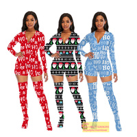 2022 noel PJS kırmızı hoho seksi bayan yılbaşı pijama onesie çorap ile noel pijama seksi bayan yılbaşı onesie kadınlar için