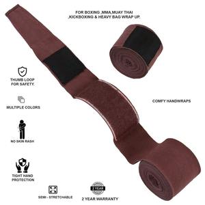 Vente en gros Prix d'usine personnalisé Logo Fitness Muay Thai Boxe Hand Wraps MMA handwraps élastiques - Product Image 4