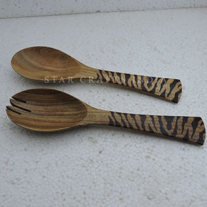 Cuillères en bois faites à la main de qualité supérieure Serveur à salade pour la maison cuisine restaurants accessoires de cuisine - Product Image 5