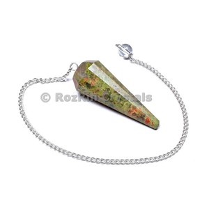 Unakite – pendule à 12 facettes - Product Image 1