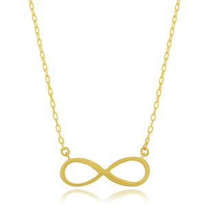 Collar con colgante infinito de Plata de Ley 925 de alta calidad, chapado en oro amarillo para bodas, fiestas, aniversarios - Product Image 1
