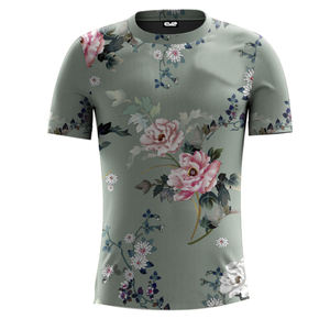 T-shirt personnalisé pour homme, sublimation, coupe ajustée, manches courtes, pull-over, streetwear, t-shirt décontracté pour homme - Product Image 2