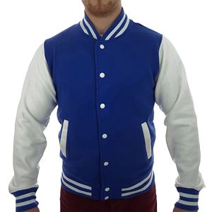 Veste universitaire en jean personnalisable de style décontracté de meilleure qualité pour hommes femmes tissu de laine fermeture à boutons techniques brodées - Product Image 2