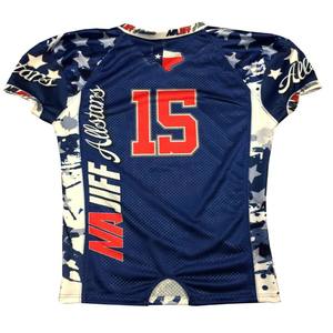 Camiseta de fútbol americano Unisex 2022 Impresión y diseño personalizados Precio al por mayor de alta calidad Uniforme de fútbol en talla XL - Product Image 3