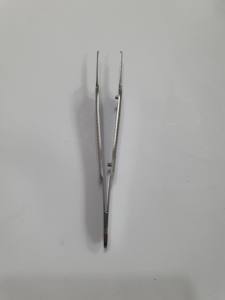 Micro pince à épiler droite en acier avec source d'alimentation manuelle 1*2 dents - Product Image 6