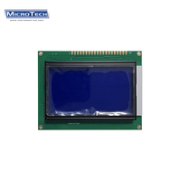 Microtech 128*64 COB Monochrom STN Blau Grafisches LCD-Steuerplatinenmodul LED Weiße Hintergrundbeleuchtung 1/64 Duty 6-Uhr-Ansicht Richtung