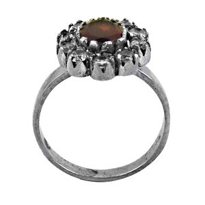 Anillo unisex elegante de plata esterlina 925 de moda con circonita cúbica roja para bodas y fiestas de aniversario - Product Image 2