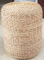 A&A ECO HANDICRAFT Pouf en jacinthe d'eau écologique, pouf en paille du Vietnam - Poufs, ottomanes, coussins de sol