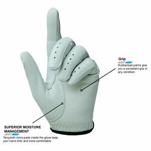 Guantes de Golf para Hombre, Novedad 2024, Logotipo Personalizado, Transpirables, Elásticos, Antideslizantes, Cuero Genuino Cabretta, Izquierdo/Derecho LH/RH - Product Image 5