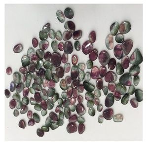 Tranches de tourmaline pastèque naturelle, finition polie brillante, pierres précieuses en vrac pour la fabrication de bijoux, vente en gros, fournisseur premium B2B - Product Image 1