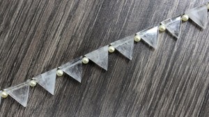 2020 populaire 9 pièces naturel glace Quartz pierres précieuses perles à facettes trillion forme perles de pierre blanche pour la fabrication de bijoux - Product Image 2