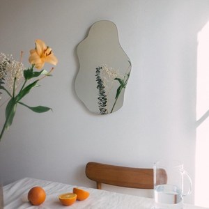 <b>Irregular</b> Frameless <b>Mirror</b>, Asymmetrical <b>Mirror</b>, Hand Crafted, Wall Hanging <b>Mirror</b> - Product Image 1