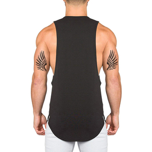 Camisetas sin mangas de punto 100% algodón ecológico para hombre, talla grande, cuello redondo, transpirables, de secado rápido, para gimnasio, estilo urbano deportivo - Product Image 2