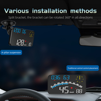 Afficheur tête haute (HUD) pour voiture avec compteur de vitesse et odomètre GPS pas cher de 5,5 pouces G10 avec horloge électronique automatique