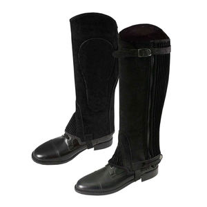 Demi-chaps en cuir véritable complet en cuir de vache souple chaps d'équitation équipement de protection du corps pour unisexe vente en gros - Product Image 5