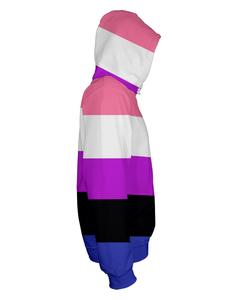 เสื้อฮู้ดธงชาติ Genderfluid Pride - Product Image 5