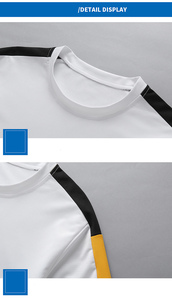 ชุดกีฬาผู้ชายสีขาวสีดำสำหรับฤดูร้อนชุดวอร์มสองชิ้นชุดเสื้อผ้าแบรนด์ Homme ชุดเสื้อยืดกางเกงขาสั้น - Product Image 6