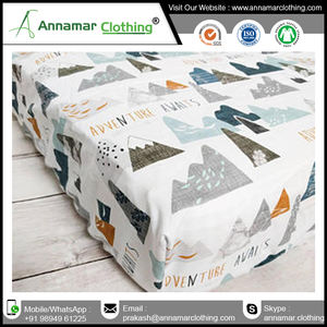 100% Breathable Organic Cotton Baby <b>Bed</b> <b>Sheet</b> Super Soft Machine Washable Muslin Fitted Crib <b>Sheet</b> - Product Image 5