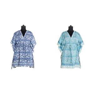 Wholesale Fashion 2025 <b>Arabic</b> Dubai Abaya Short Kaftan Style <b>Dress</b> Anokhi Caftan Maxi <b>Dress</b> Floral Block Print Loungewear Anokhi - Product Image 1