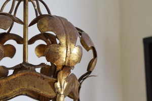 Lanternes en métal doré de style vénitien italien fait à la main nouvelle paire de meilleure qualité pour la décoration de mariage ou de Noël - Product Image 4