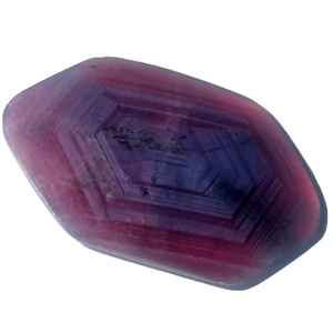 พลอยทับทิมแท้ 6.2 กะรัต เกรด AA สีแดงอมม่วง รูปทรงแผ่นและชั้น มีเอฟเฟกต์ดาว 6 แฉก - Product Image 3