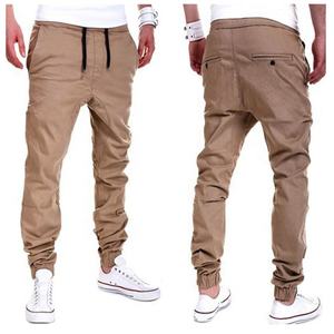 กางเกงวิ่งขายาวผ้าโพลีเอสเตอร์ผ้าฝ้ายพิมพ์ลายโลโก้กางเกงวิ่งแบบเรียงซ้อนแบบ2025ออกแบบได้ตามต้องการ - Product Image 2